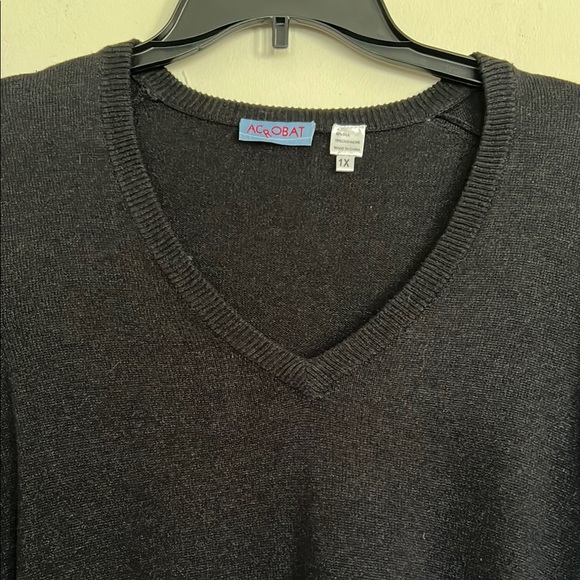 Acrobat. Black V-Neck Sweater - Picture 4 of 5